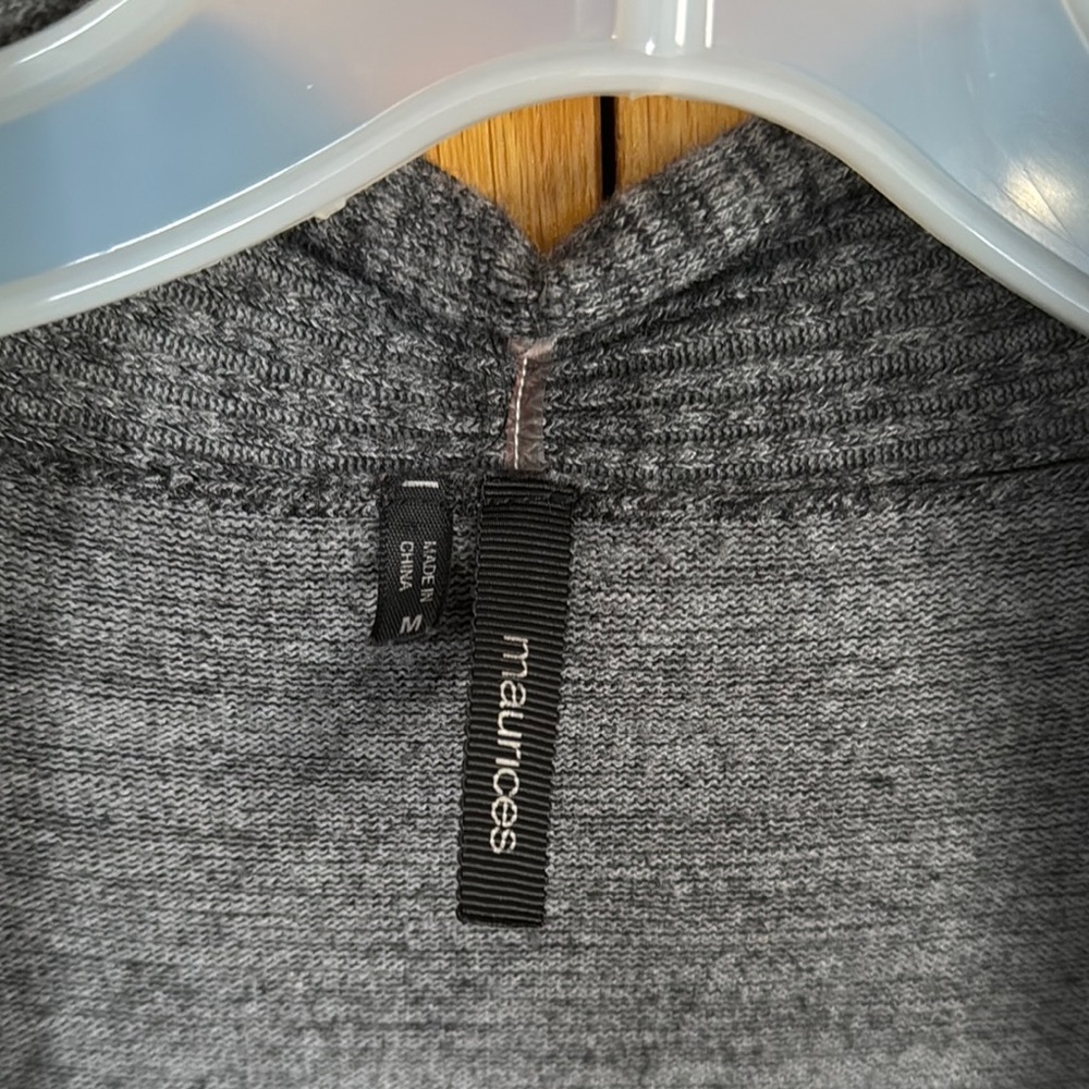 Gray Open-Front Cardigan - Picture 2 of 5